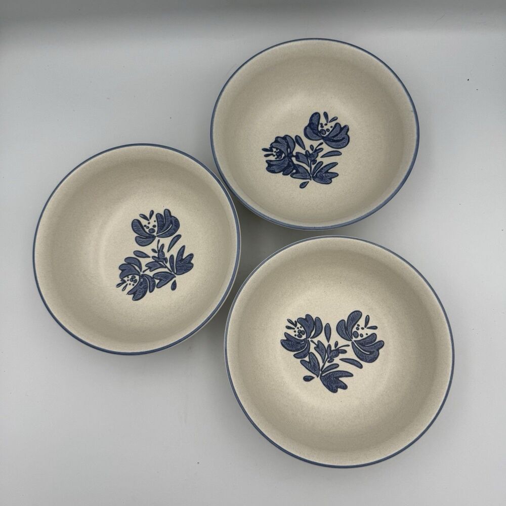 Set Of 3 Vintage pfaltzgraff Yorktown 6.5” Super Soup Cereal Bowls Copyright USA
